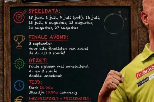 Midzomer Darts Competitie bij Cafe Het Moment