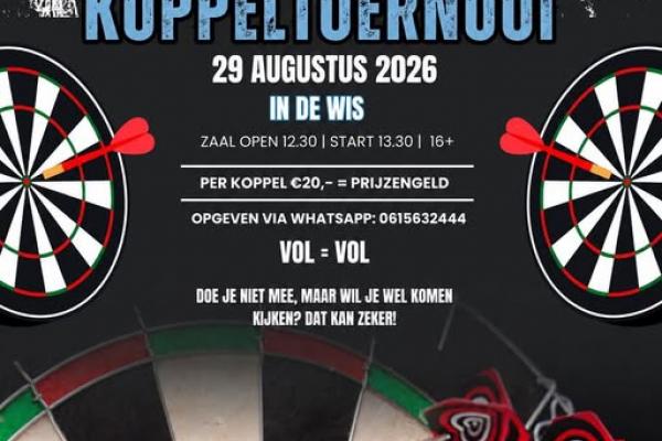 Koppeltoernooi Darts in De Wis tijdens Kermis Castenray
