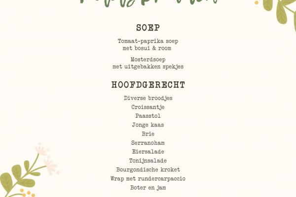 Paasbrunch bij De Uitmarkt 1e en 2e Paasdag