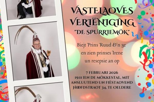 Receptie Prins Ruud III en Prinses Irene De Spurriemök Oirlo