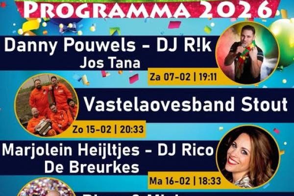 Programma Carnaval 2026 C.V. De Wiendbuul Wanssum