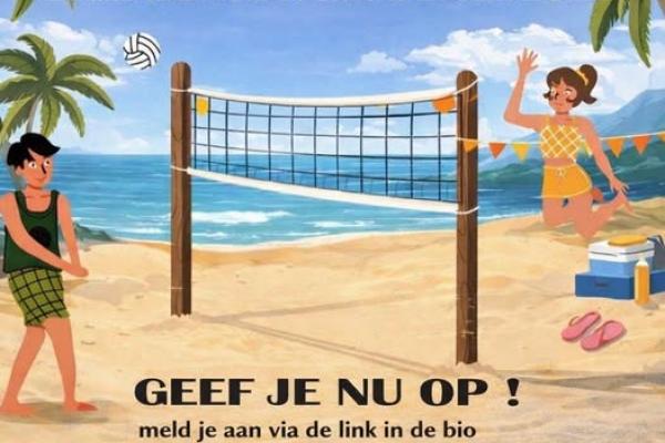Beachvolley Toernooi 2026 op het Dorpsplein in Oostrum