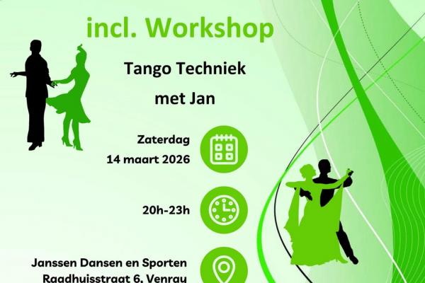 Brado Dansavond incl. Workshop bij Janssen Dansen & Sporten