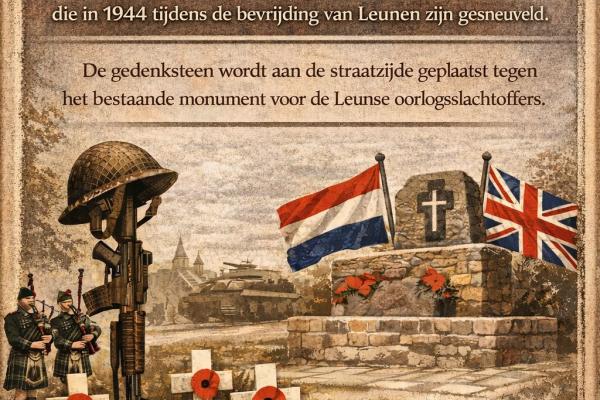Onthullen Gedenksteen Bevrijding Leunen