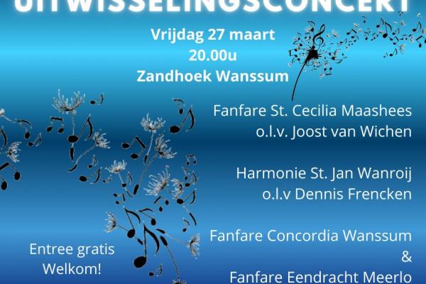 Uitwisselingsconcert bij De Zandhoek Wanssum