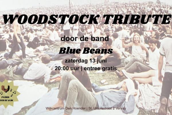 Muziek voor de Wijk met Woodstock Tribute m.m.v. The Blue Beans bij Wijkcentrum Den Hoender