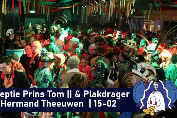 Receptie van Prins Tom II en Wiendbuuleplakdrager Herman Theeuwen C.V. De Wiendbuul Wanssum