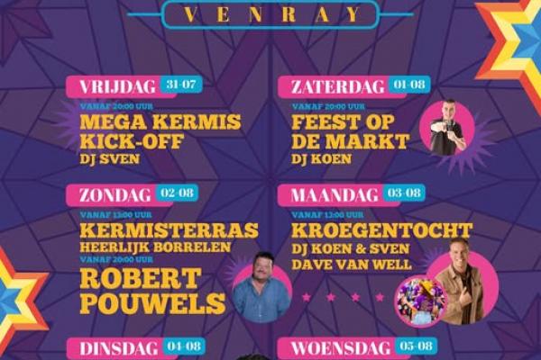 Kermis Venray 2026 op de Grote Markt