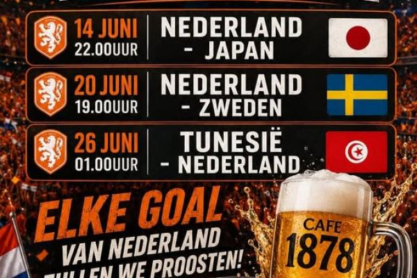 WK Voetbal bij Cafe 1878 Leunen