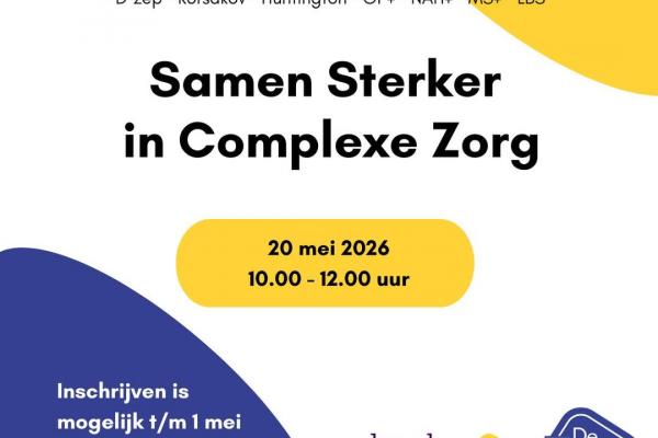 Webinar: Samen Sterker in Complexe Zorg, 20 mei 2026