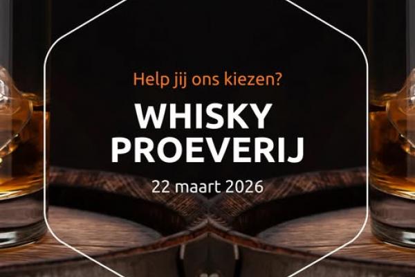 Whisky Proeverij bij De Artiest 22 maart 2026