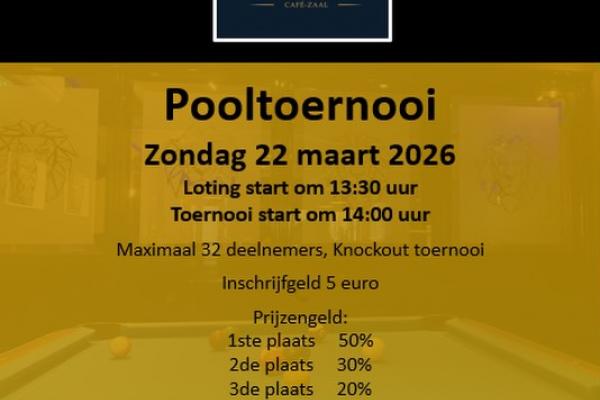Pool Toernooi bij Café-zaal De Gouwe Leeuw