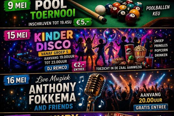 Pool Toernooi bij Cafe 1878 Leunen