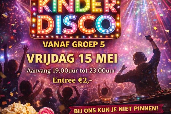 Kinder Disco bij Cafe 1878 Leunen vrijdag 15 mei 2026