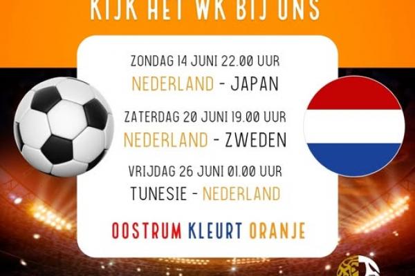 WK Voetbal Tunesie - Nederland bij het Allemans Oostrum
