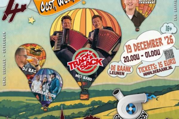 Op Volle Toeren 2026 met als thema Oost, West, Thuis Best bij De Baank Leunen