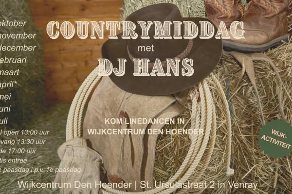 Wijkactiviteit Countrymiddag met DJ Hans bij Wijkcentrum Den Hoender
