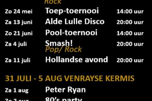 80's Party tijdens Kermis Venray 2026 bij Café-zaal De Gouwe Leeuw