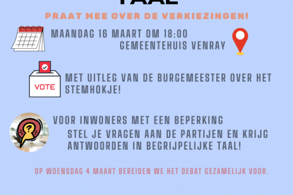 G-Debat In Begrijpelijke Taal in het Gemeentehuis Venray