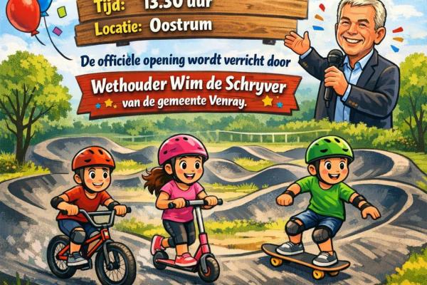 Feestelijke opening van de pumptrack en het “dorpspark” in Oostrum