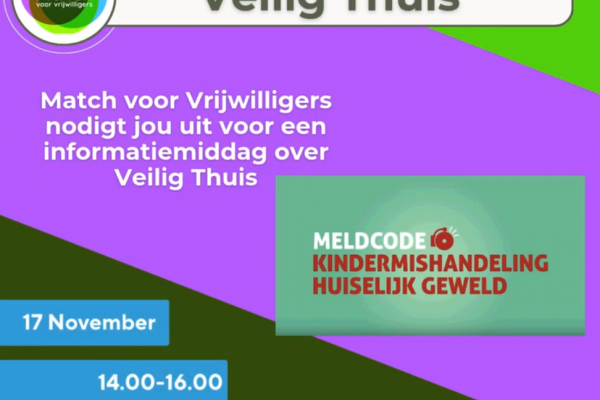 Informatiemiddag Veilig Thuis bij Match