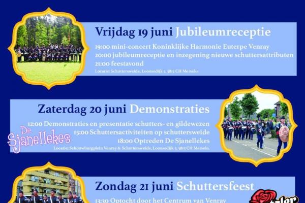 Bondschuttersfeest en 600 -jarig bestaansfeest Schutterij 't Zandakker  Gilde Sint Jan Venray